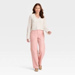 Universal Thread - Women's Mid-Rise Straight Leg Cargo Pants - Univer Pink SS.